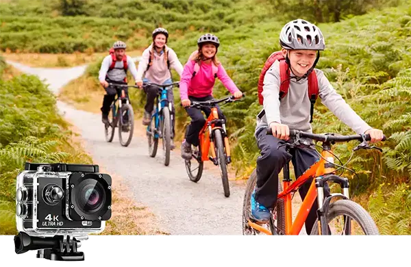 family cycling